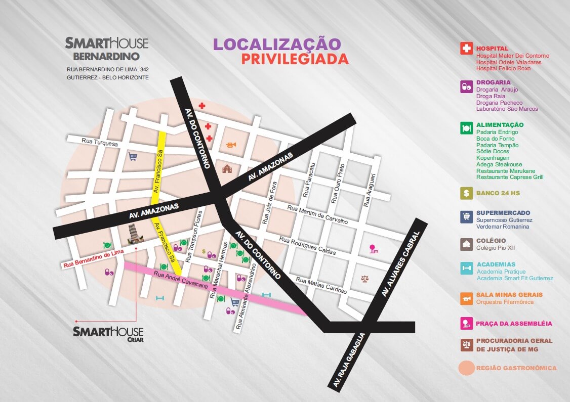 Mapa de Localização em Belo Horizonte
